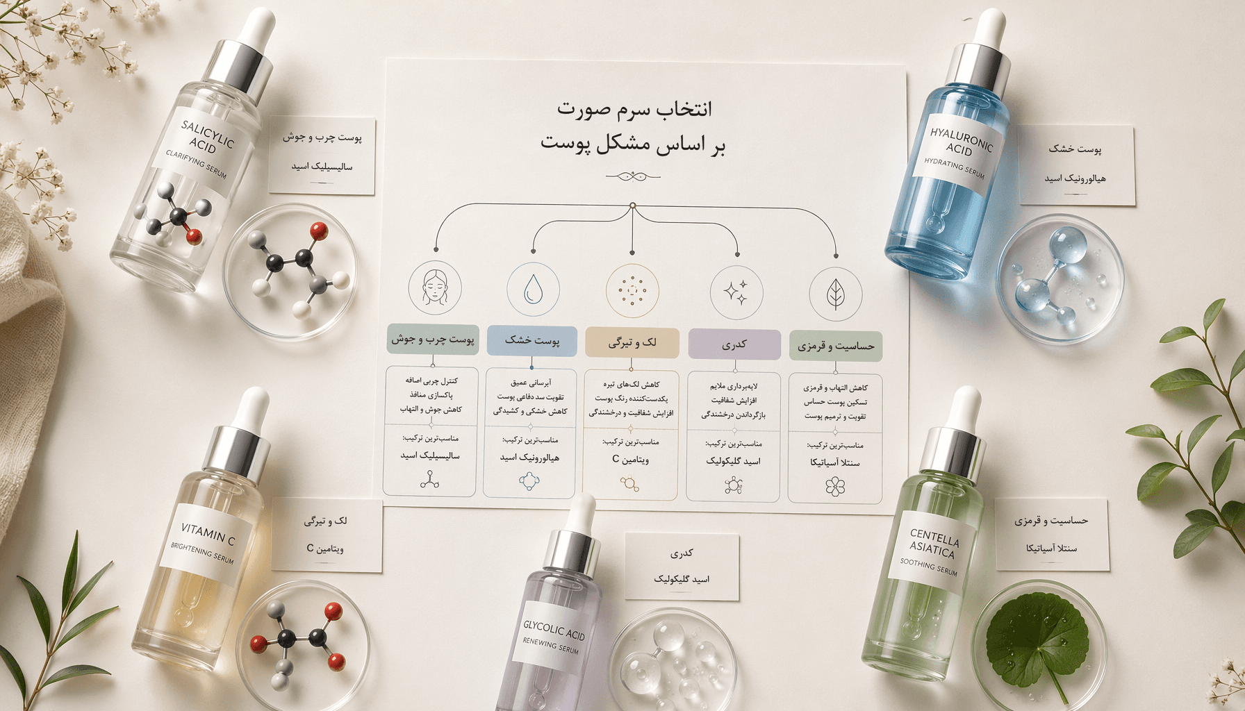 سرم صورت را بر اساس مشکل پوست چگونه انتخاب کنیم؟